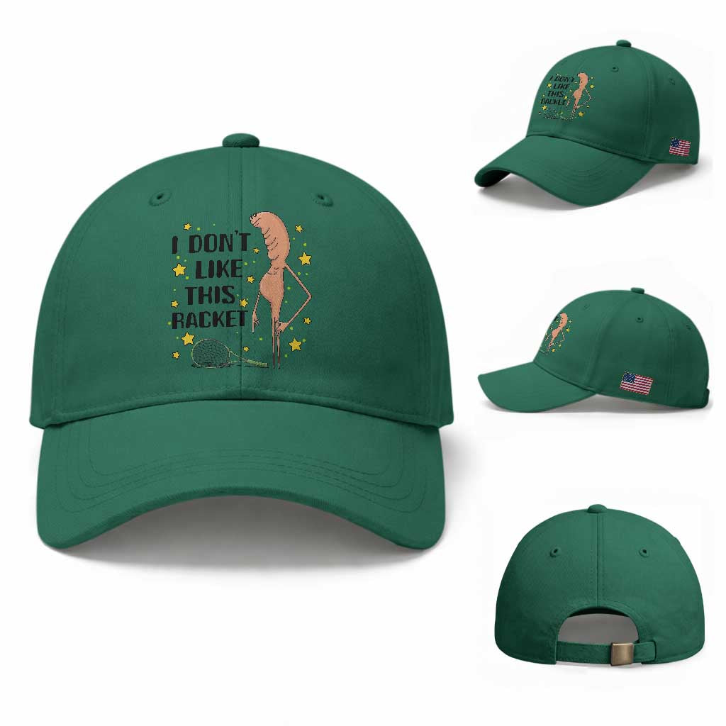 Funny Marcus The Worm Tennis Lover Baseball Cap I Do Not Like This Racket