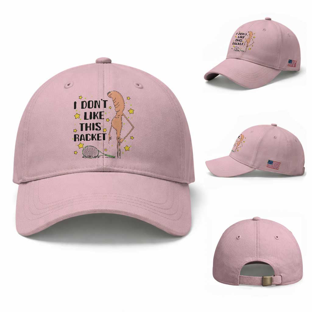 Funny Marcus The Worm Tennis Lover Baseball Cap I Do Not Like This Racket
