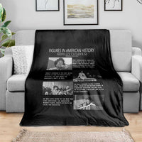 Shirley Chisholm Throw Blanket Black Woman Leadership Icon