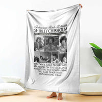 Shirley Chisholm Throw Blanket You Make Progress By Implementing Ideas Quote