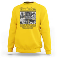 Shirley Chisholm Sweatshirt You Make Progress By Implementing Ideas Quote