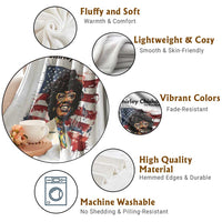 Shirley Chisholm For President 1972 With American Flag Throw Blanket