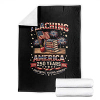 American Teacher Gift Throw Blanket Inspiring Young Minds 250th Anniversary