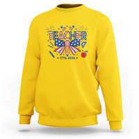 Proud American Teacher 250 Years Sweatshirt Patriotic Educator Gift