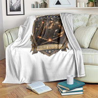Proud Welder Graphic Throw Blanket Built To Last Worker Gift