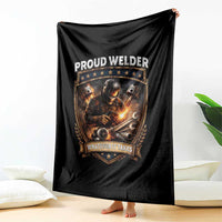 Proud Welder Whatever It Takes Throw Blanket Vintage Mechanic Workwear