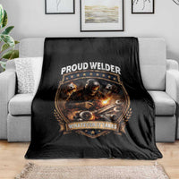 Proud Welder Whatever It Takes Throw Blanket Vintage Mechanic Workwear