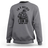 Funny Bigfoot Welder Sweatshirt I Can Do Amazing Things