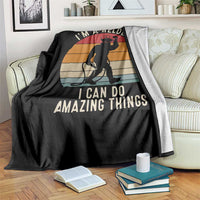 Funny Bigfoot Welding Gift Throw Blanket I Can Do Amazing Things With A Welder