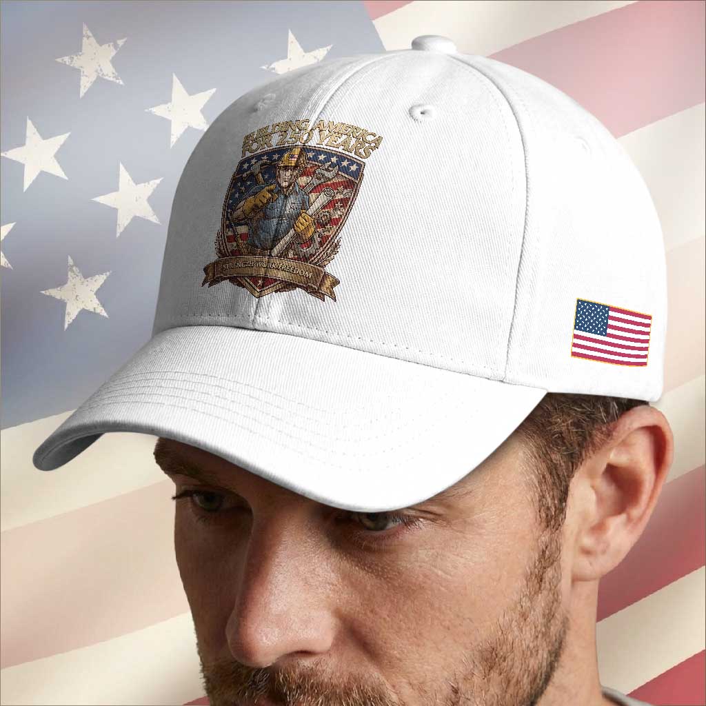 American Construction Worker Baseball Cap Building America For 250 Years