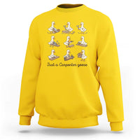 Funny Woodworker Graphic Sweatshirt Just A Carpenter Goose