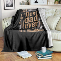 Woodworking Fathers Day Gift Throw Blanket Best Dad Ever