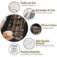 Woodworking Fathers Day Gift Throw Blanket Best Dad Ever