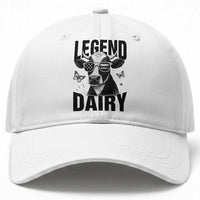Legend Dairy Baseball Cap Funny Farmer Milk Joke Cow