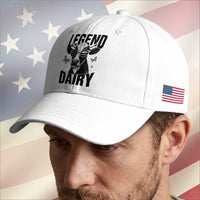 Legend Dairy Baseball Cap Funny Farmer Milk Joke Cow