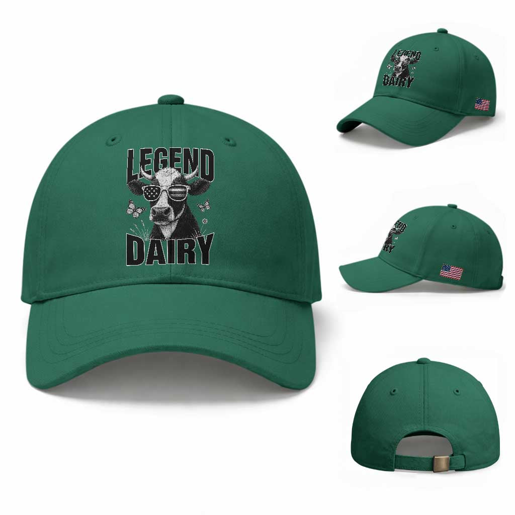Legend Dairy Baseball Cap Funny Farmer Milk Joke Cow