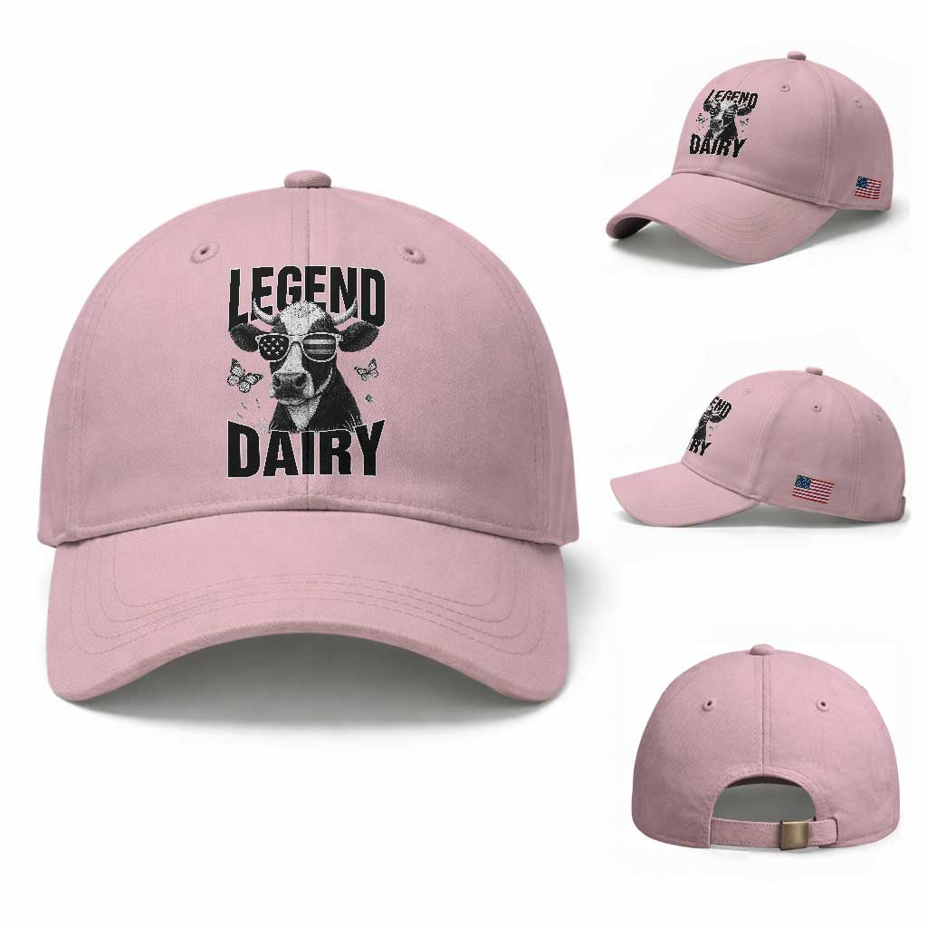 Legend Dairy Baseball Cap Funny Farmer Milk Joke Cow