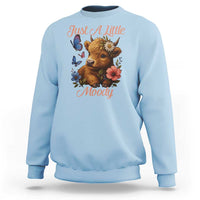 Just A Little Moody Sweatshirt Funny Sarcasm Highland Cow - Wonder Print Shop