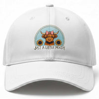 Just A Little Moody Baseball Cap Funny Sarcasm Highland Cattle