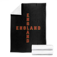 England Pride Cross Shape Typography Graphic Throw Blanket
