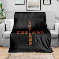 England Pride Cross Shape Typography Graphic Throw Blanket