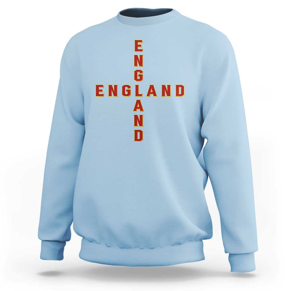 England Pride Cross Shape Typography Graphic Sweatshirt