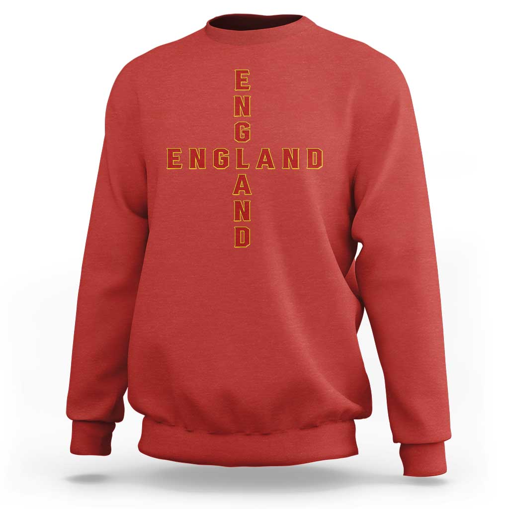 England Pride Cross Shape Typography Graphic Sweatshirt