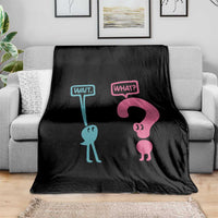 Wait What Grammar English Teacher Throw Blanket Funny Punctuation Gift
