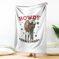 Funny Nutcracker Cowboy Howdy Christmas Throw Blanket Western Holiday Gift - Wonder Print Shop