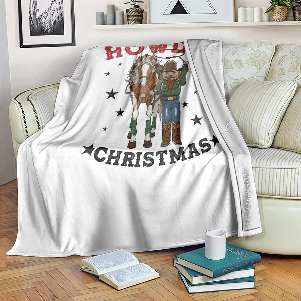 Funny Nutcracker Cowboy Howdy Christmas Throw Blanket Western Holiday Gift - Wonder Print Shop