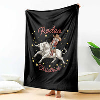 Funny Nutcracker Bull Riding Rodeo Christmas Throw Blanket Western Holiday Gift - Wonder Print Shop