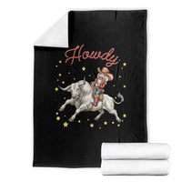 Funny Nutcracker Bull Riding Throw Blanket Howdy Western Christmas Holiday Gift - Wonder Print Shop