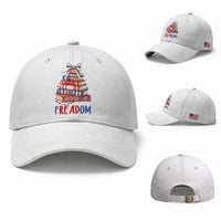 Funny Patriotic Book Lover Gift Baseball Cap Freadom