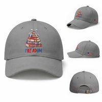 Funny Patriotic Book Lover Gift Baseball Cap Freadom