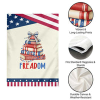 Funny Book Lover Gift Patriotic Garden Flag Freadom