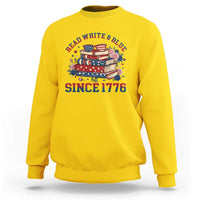 Funny Patriotic Book Lover Gift Sweatshirt Read White Blue Since 1776