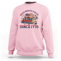 Funny Patriotic Book Lover Gift Sweatshirt Read White Blue Since 1776