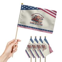 Funny Book Lover Gift Patriotic Handheld Flag Read White Blue Since 1776