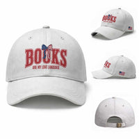 Patriotic Book Lover Gift Baseball Cap Books Are My Love Language