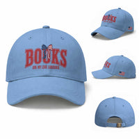 Patriotic Book Lover Gift Baseball Cap Books Are My Love Language