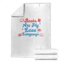 Books Are My Love Language Throw Blanket Bookish Patriot Gift