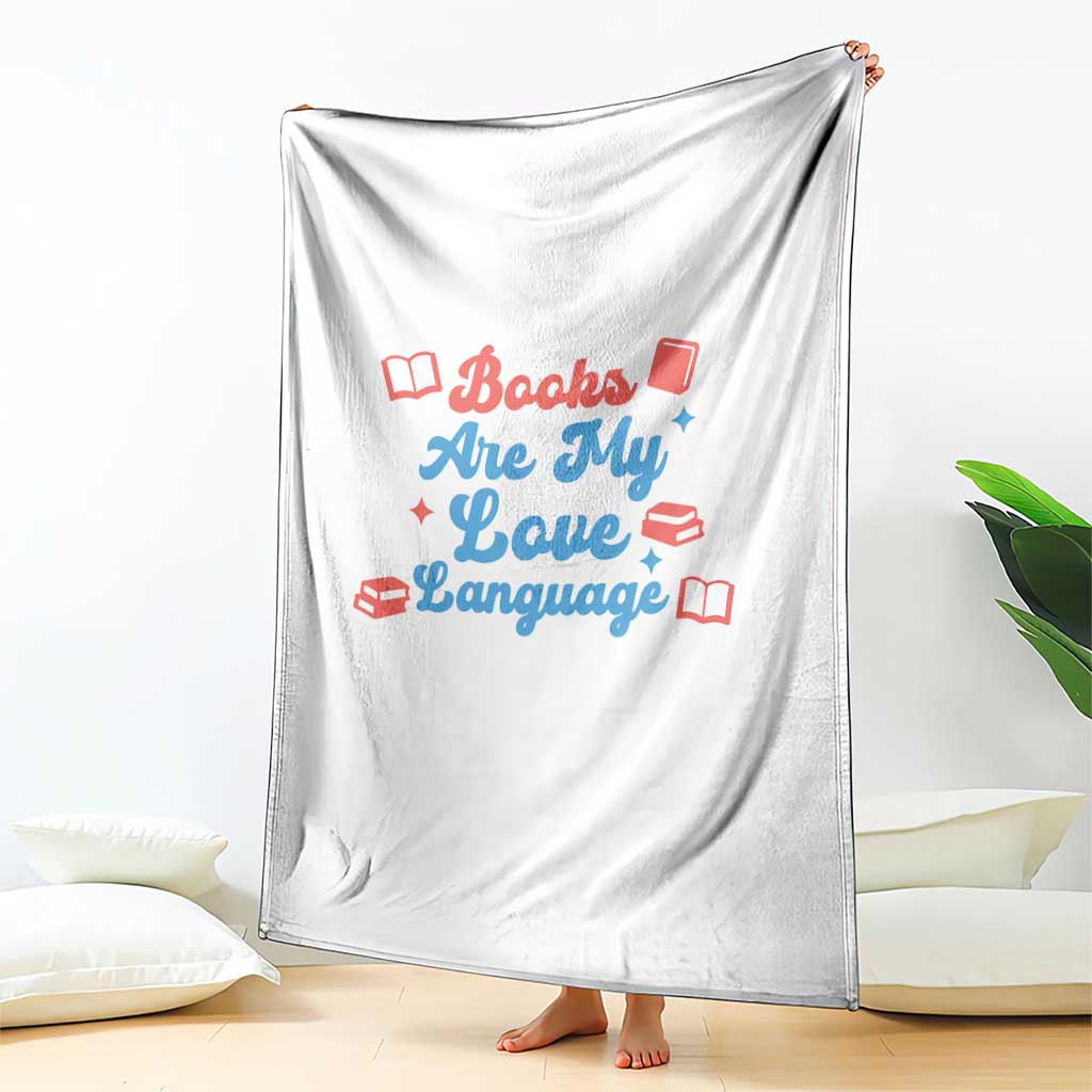Books Are My Love Language Throw Blanket Bookish Patriot Gift