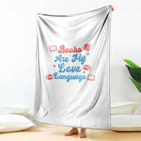 Books Are My Love Language Throw Blanket Bookish Patriot Gift