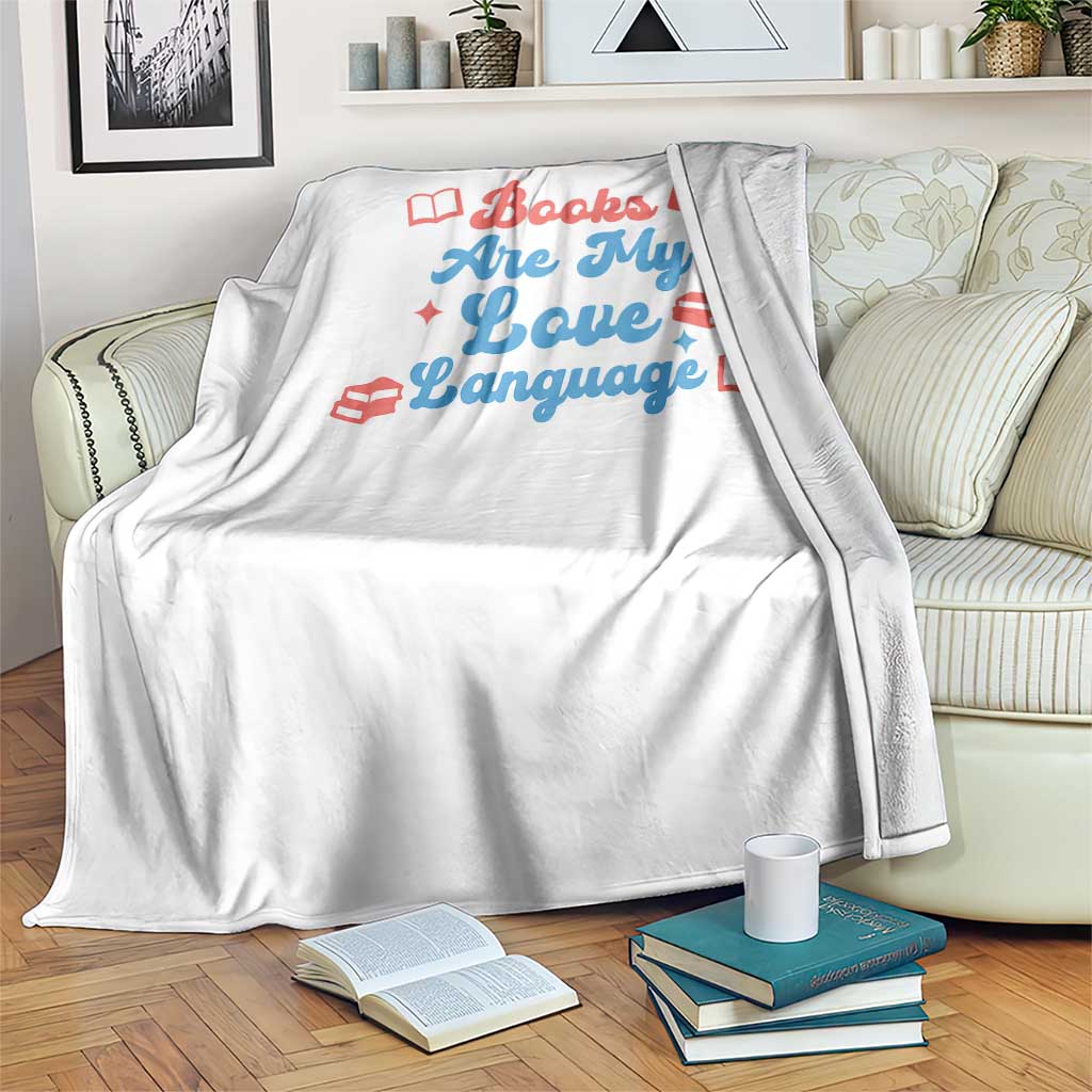 Books Are My Love Language Throw Blanket Bookish Patriot Gift