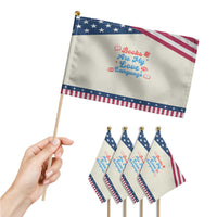 Books Are My Love Language Patriotic Handheld Flag Bookish Reader Graphic
