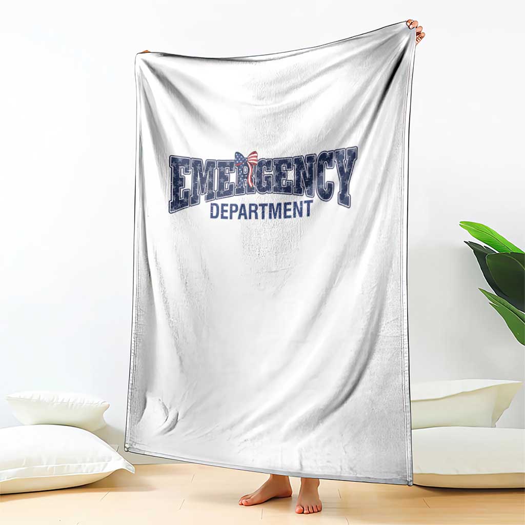 Patriotic ER Nurse Gift Throw Blanket America 250th Anniversary