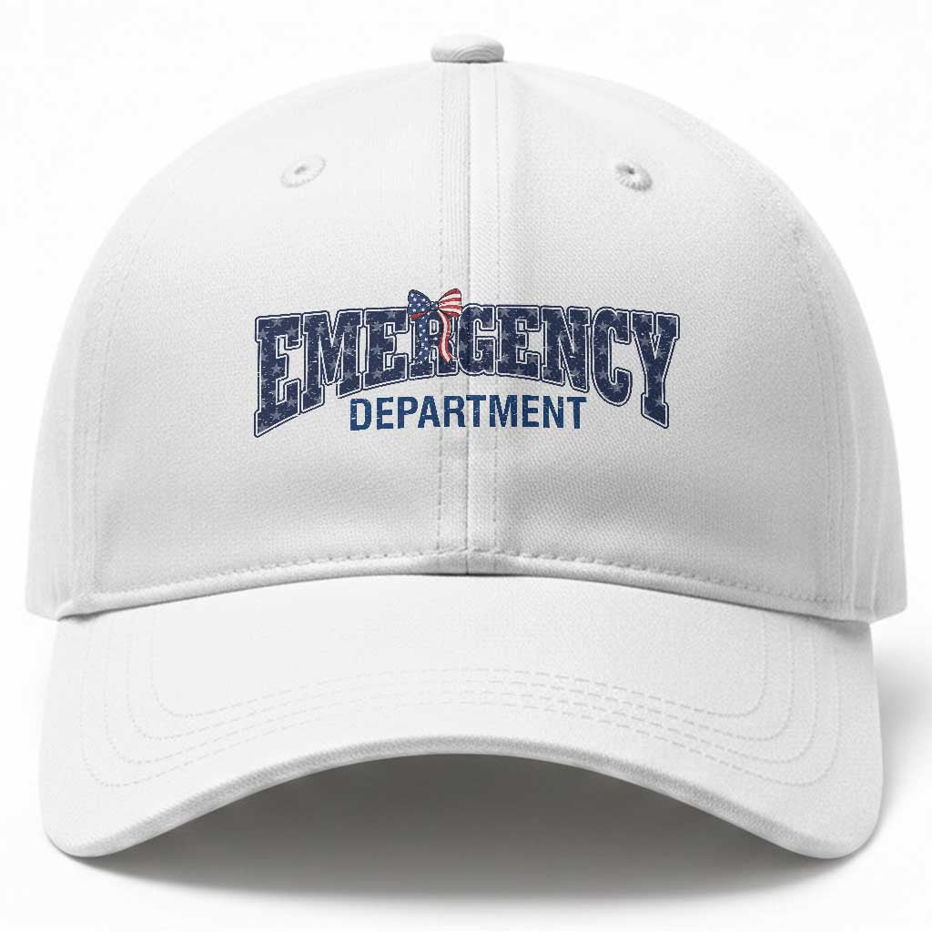 Patriotic ER Nurse Gift Baseball Cap America 250th Anniversary