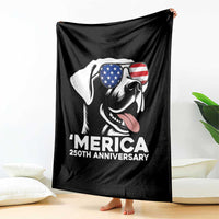 Merica Labrador Retriever Lover Throw Blanket 250th Anniversary Gift