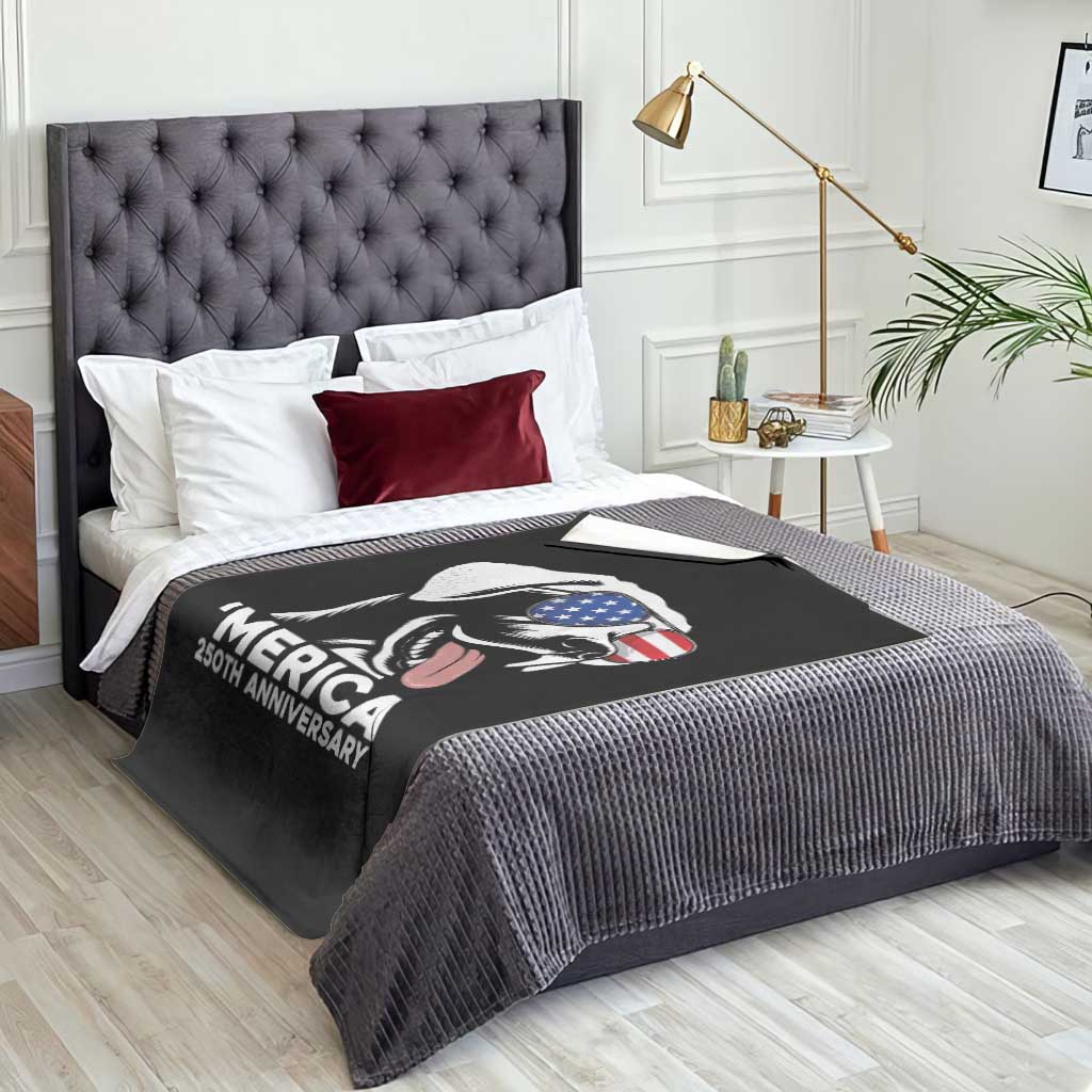 Merica Labrador Retriever Lover Throw Blanket 250th Anniversary Gift