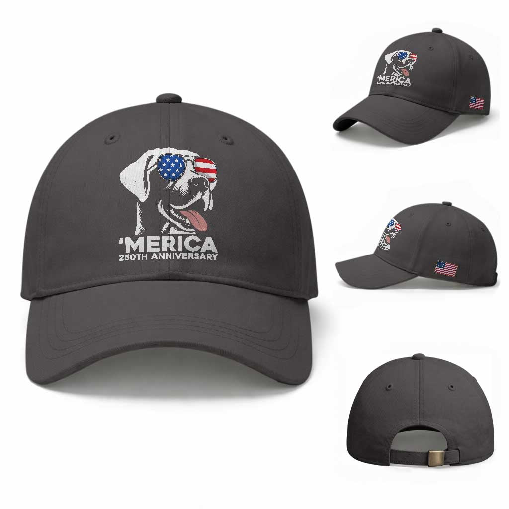 Merica Labrador Retriever Lover Baseball Cap 250th Anniversary Gift